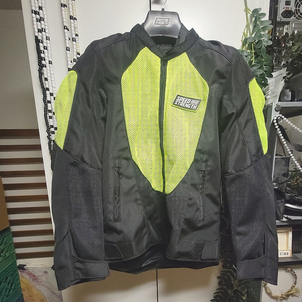 Mens High Visibility Mesh Motorcycle Jacket